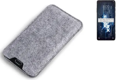 Produktbild von K-S-Trade Filz Handyhülle kompatibel mit Xiaomi Black Shark 5 Pro Schutzhülle Filztasche Filz Tasche Case Sleeve Handy Hülle Filzhülle grau