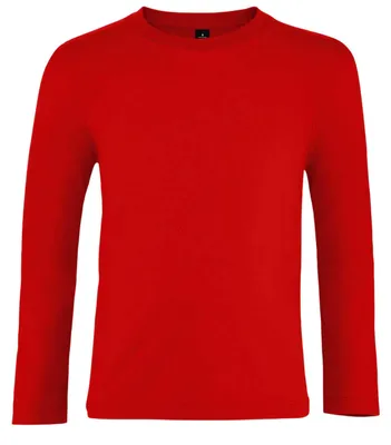 Image de SOLS - T-shirt « Imperial » pour enfants à manches longues LT2021 (128) (rouge)