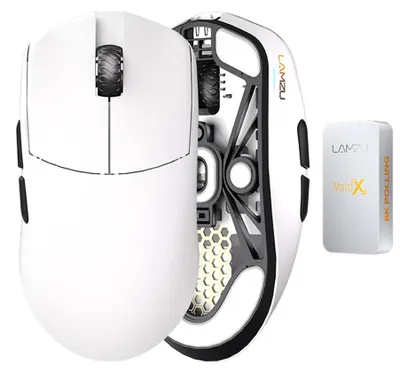 Produktbild von LAMZU Maya X Gaming Maus - Cloud White