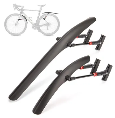 Immagine prodotto di Set di parafanghi universali per bicicletta, adatti a ruote da 24 a 29 pollici, realizzati in plastica, con sistema di montaggio rapido