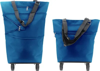 Produktbild von Zusammenklappbarer Einkaufstrolley - leicht und praktisch - blau