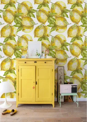 Produktbild von Coloray Fototapete 208x146 cm An Einer Wand Latex Latextapete - Zitronenkitrone Früchte.