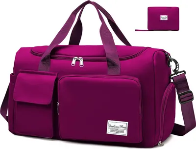Produktbild von Reistas Damen Mädchen - Große Sporttasche Wasserdicht - Gym Bag mit Schuhfach - Lila