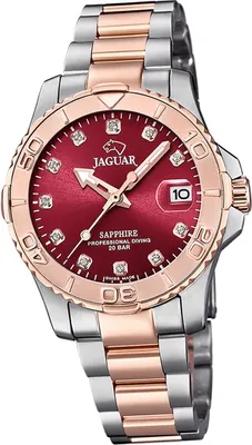 Produktbild von Jaguar Edelstahl Damen Uhr Analog Luxus silber rosegold Pro Diver D2UJ871/6