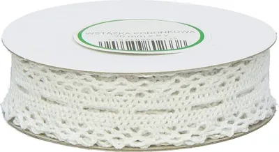 Produktbild von Baumwollspitze Spitze Spitzenborte Spitzenband Klöppelspitze 2cm/4.55m, weiß