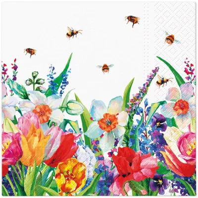 Produktbild von Servietten 33x33 cm - Meadow with Bees