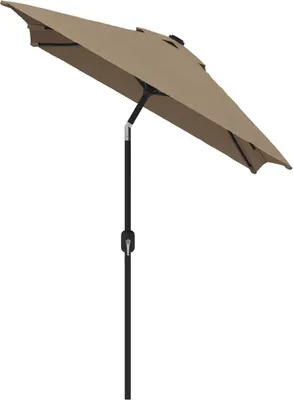 Zdjęcie produktu dla vidaXL Parasol z metalowym słupkiem 300x200 cm Taupe
