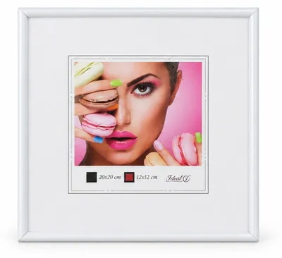 Produktbild von Photo Style Kunststoff Bilderrahmen Fotorahmen Wanddeko Collage Foto Poster - Farbe: Weiß | Format: 20x20