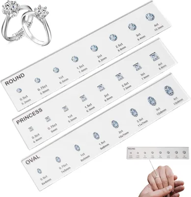 Productafbeelding van Ring Maat Sizer - Vinger Maat - Sieraden Maken - Acryl Materiaal - 20 cm - Transparant