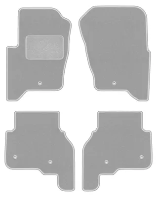 Image de Tapis de sol en moquette pour Land Rover Discovery IV 2009-2016 (SUV) – jeu 4 pièces, gris, sur mesure – Wielganizator OSLO