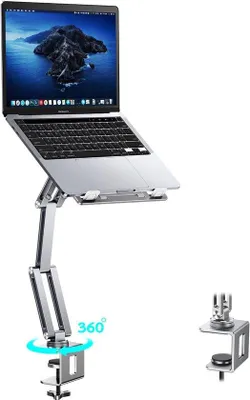 Produktbild von Famanu Laptopständer mit 360° Drehfunktion - Faltbare Laptophalterung für Laptops von 11 - 17 Zoll