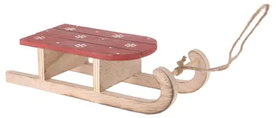 Produktbild von Weihnachts-Hängedekoration Schlitten 22cm, rot