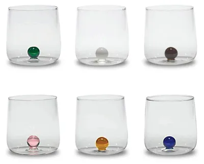 Bilia Tumbler Set 6 Gläser 44 cl Borosilikatglas mehrfarbig