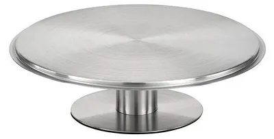 Produktbild von APS 463 Servier- und Tortenplatte, drehbar, Edelstahl, Ø 30,5 cm, Höhe 9 cm, möbelschonende Unterseite