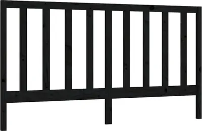 Produktbild von vidaXL Kopfteil Schwarz 186x4x100 cm Massivholz Kiefer