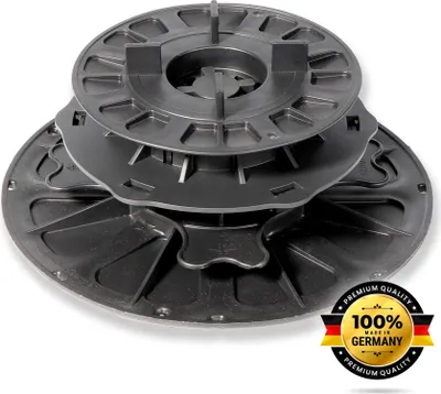 Produktbild von 1 Karton Justierbarer Plattenlager Premium mit Gefälleausgleich bis zu 5 % für Stein Beton Keramikplatten : 100–150 mm / 36 Stück