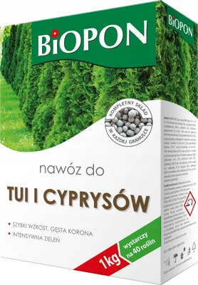 Obrázek produktu pro Hnojivo pro živé ploty z cypřišů Thuja Hnojivo pro jehličnany Thuja Pro 40 rostlin 1kg