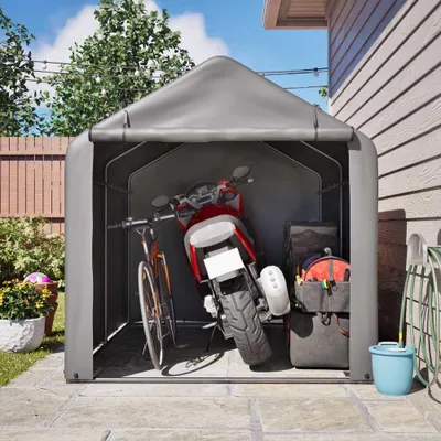 Produktbild von Fahrradgarage 160x220x165 cm wetterfest Stahlgestell PE-Plane Zelt für Balkon Terrasse Hof