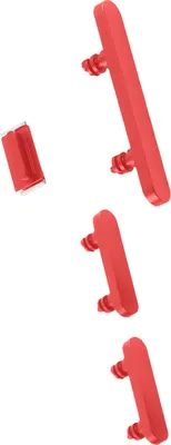 Image de Clappio, Bouton d'alimentation, de volume et de coupure du son pour iPhone 12 / 12 Pro, Rouge