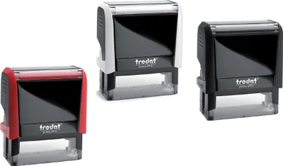 Image de tampon texte automatique trodat 4913 "Printy 4.0" rouge feu