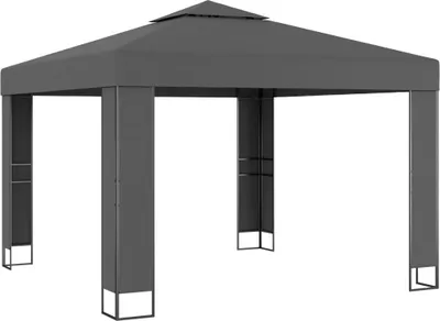 Produktbild von vidaXL Pavillon mit Doppeldach 3 x 3 m Anthrazit