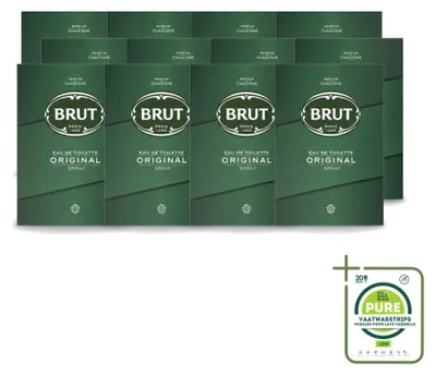 Immagine prodotto di 12 flaconi di Brut Original Eau de Toilette - 100 ml - Confezione grande - 12 pezzi