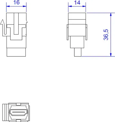 Zdjęcie produktu dla Bachmann Steckdosenleiste HDMI 2.0 Keystone 918.0411 (918.0411)