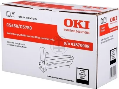 Produktbild von OKI Black image drum for C5650/5750, Original, OKI C5650, C5750, 20000 Seiten, Laserdrucken, Schwarz, Schwarz, Silber