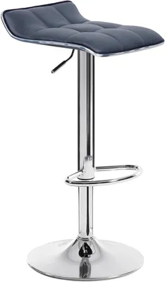 Produktbild von Barhocker Kunstleder verchromter Stahl grau | Grau | 38x40x64-86cm