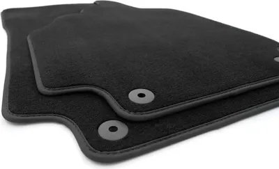Image de Tapis de sol pour Audi R8 Premium Velours Tapis de voiture noir, fixation d'origine