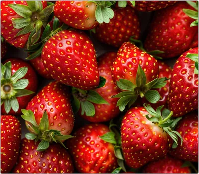Produktbild von Spritzschutz Herdabdeckplatte Schneidebrett aus Glas Frische Erdbeeren 1-Teilig (60x52cm)
