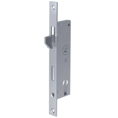 Immagine prodotto di Serratura a incasso con scrocco a gancio ES 988 per cilindro profilato DIN su entrambi i lati (35 mm x 72 m x 243) Frontale: 24 mm - Quadrato