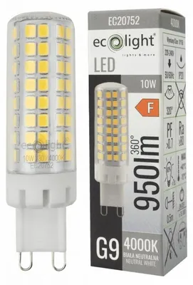 Obrázok produktu pre LED žiarovka G9, 10 W, 4000 K, 950 lm