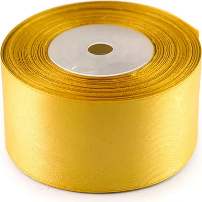 Produktbild von Satinband 50mm x 32m Rolle, Farbe:009 gold