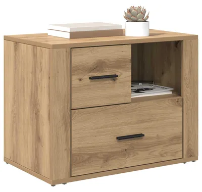 Image de vidaXL Table de chevet en chêne Artisan 35 x 60 x 50 cm, bois d'ingénierie