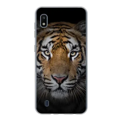 Produktbild von MuchoWow® Handyhülle Schutzhülle Hülle für Samsung Galaxy A10 Tiger - Wildtiere - Porträt - Schwarz - Tiere Silikon Softcase Handy Hülle - Schutzhülle