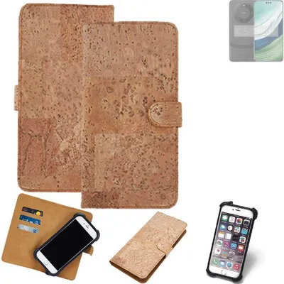 Produktbild von K-S-Trade Hülle kompatibel mit Huawei Mate 60 Pro+  Kork Handyhülle Cover  Schutzhülle TPU Case Bumper in Hellbraun, (1x)