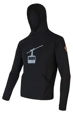 Zdjęcie produktu dla Bluza Sensor Merino Upper Gondola męska kangurka z kapturem czarna wielkość L 21200036-02