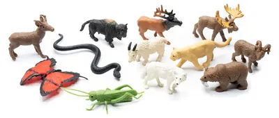 Produktbild von 11x Waldtiere Tiere Figuren Tierfiguren Wildtiere Aufstellfiguren Zoo Zootiere