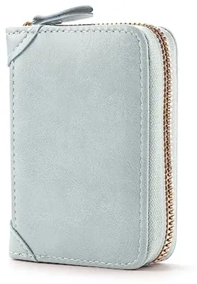 Productafbeelding van PromoHome® Kaarthouder voor creditcards met muntvak – Lederen etui voor maximaal 20 kaarten met RFID-NFC-bescherming, blauw