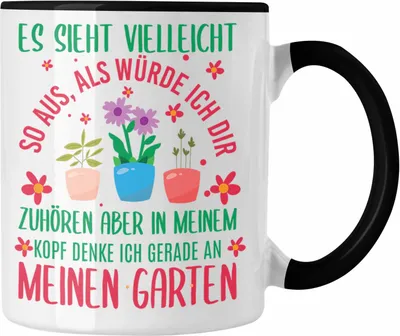 Produktbild von Trendation -  Gärtnerin Geschenk Tasse mit Spruch für Garten Hobbygärtnerin Geschenkidee Gärtner (Schwarz)