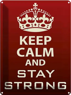 Produktbild von vianmo Blechschild 40x30 cm Keep Calm and stay strong Yoga
