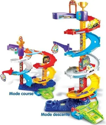 Produktbild von VTech Tut Tut Bolides Méga Circuit Spirales 2 en 1, Autorennbahn, Inkl. Titouan Fou du Volant