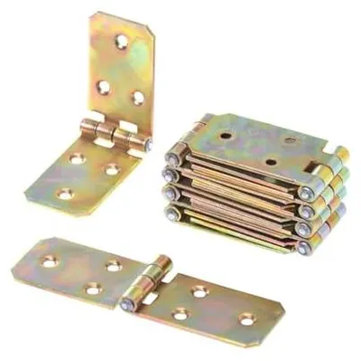 Produktbild von Aqbau® 10er Set Kistenband Scharnier 30 x 100mm aus feuerverzinkt, Schwerlastscharnier, Tischbänder, Gerollte scharniere klappbar, Möbelscharniere