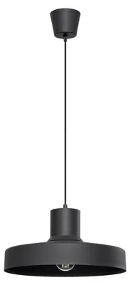 Produktbild von Hängelampe Metall D: 35 cm H: max. 120 cm Schwarz E27 rund Modern Hängeleuchte