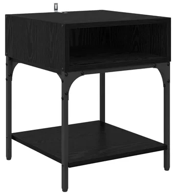 Produktbild von Nachttisch Schwarz Eichen-Optik 40 x 40 x 50 cm Holzwerkstoff