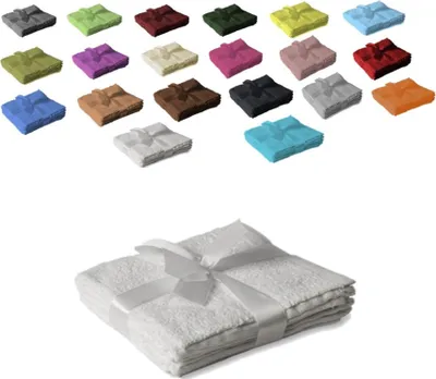 Produktbild von Handtuch Spar Set Baumwolle 500 g/m² Weiß 12 x Seiftuch 30 x 30 cm
