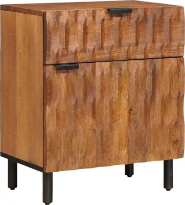 Produktbild von "Schlussverkauf" Nachttisch 1 PC - mit Reichlich Stauraum - Braun 50x33x60 cm Massivholz Mango  C9027