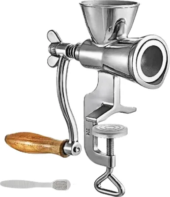 Produktbild von Happyment Handmühle Deluxe – Kaffeemühle mit Tafelklemme – RVS – Manuell – Einstellbare Mahlstufen
