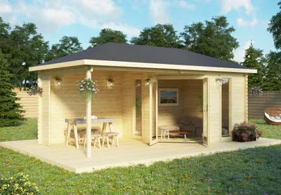 Produktbild von 5-Eck Gartenhaus Modell Jokkmokk 40